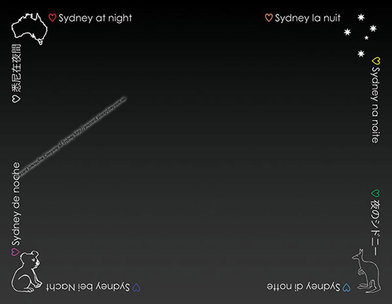 Sydney at Night (black card)