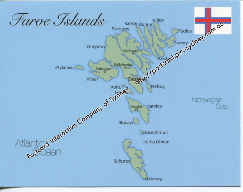Faeroe islands map