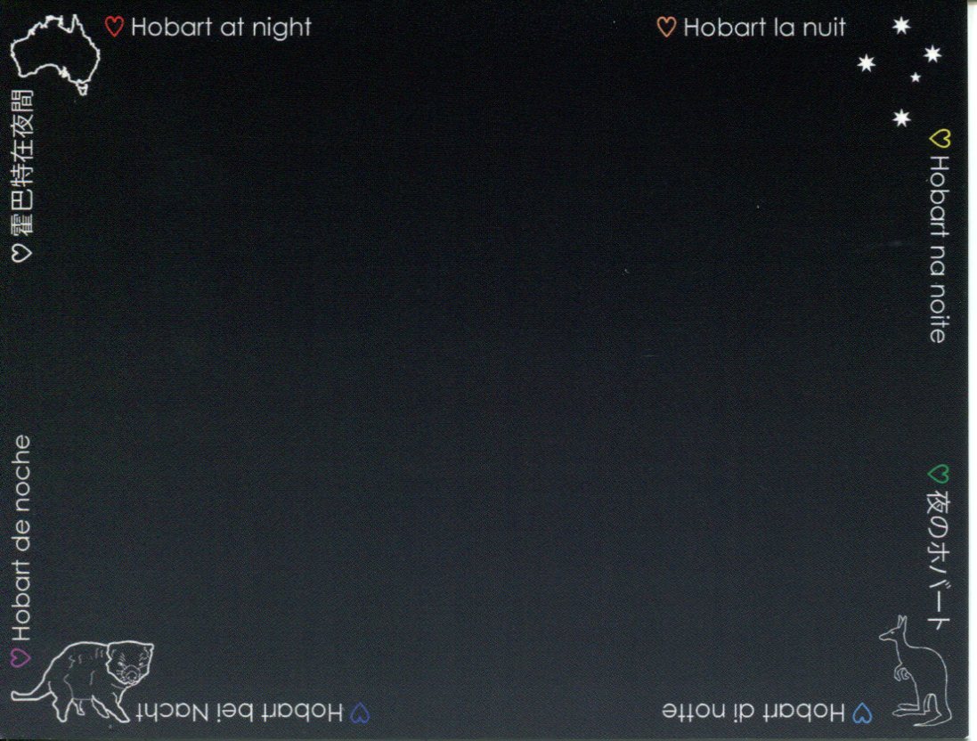 Hobart at night (black card)