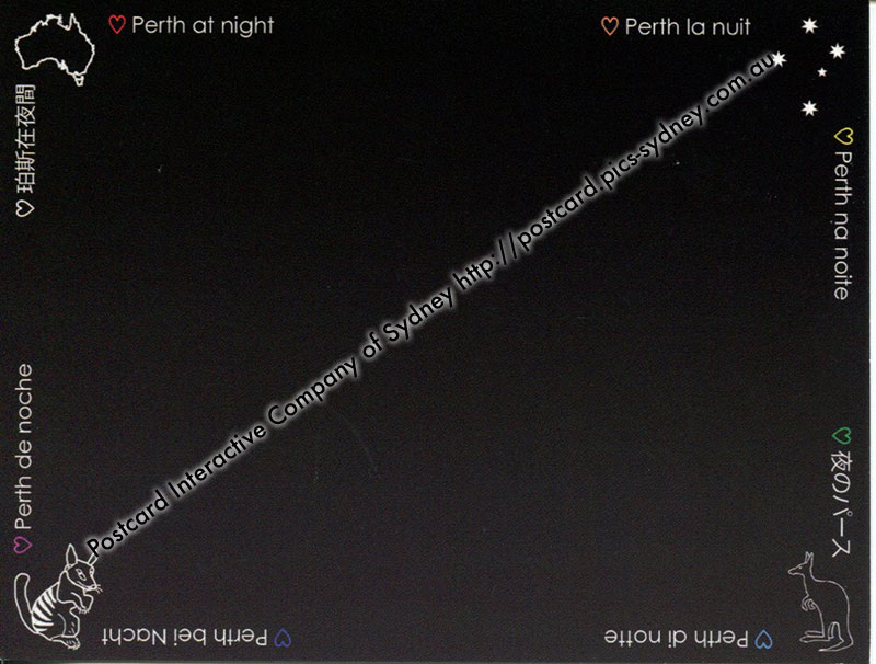 Perth at Night (black card)
