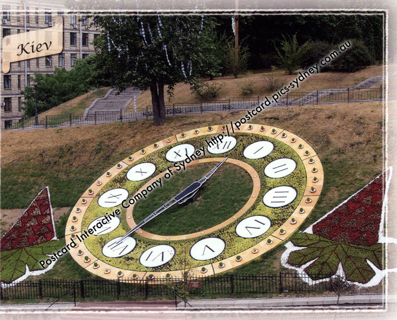 Floral Clock Ukraine Kiev Maidan Nezalzhnosti [floK01] 1.00