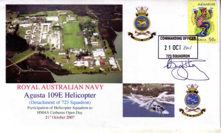 A 109E Agusta HMAS Cerberus open Day 2007 cover A 109E Agusta HMAS Cerberus open Day 2007 cover
