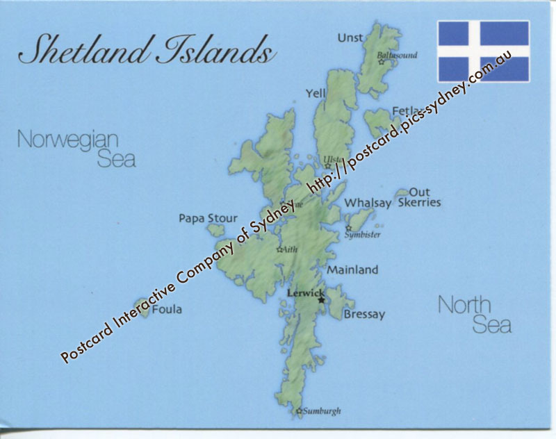 Map of Shetland Island (UK)