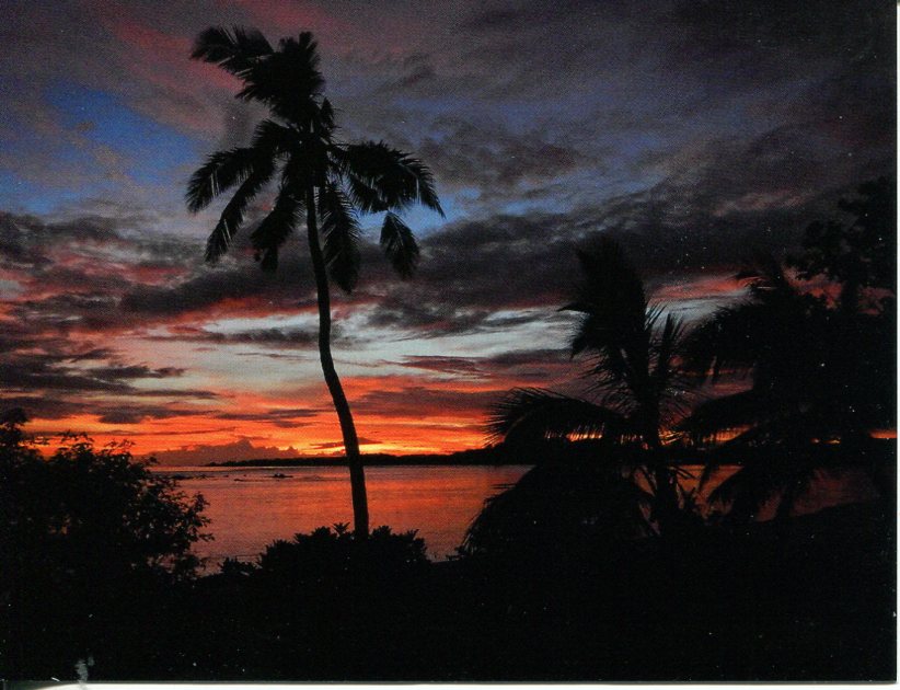 Fiji - Sunset in Sigatoka, Fiji Coral Coast